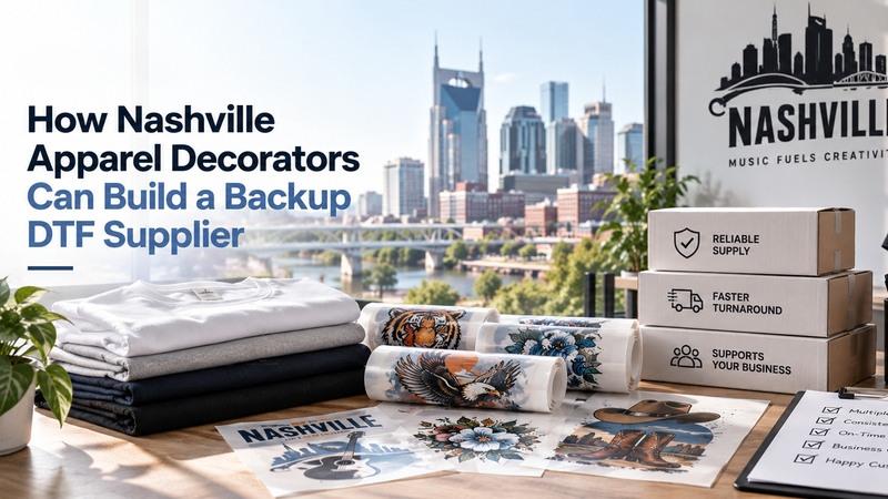 How Nashville Apparel Decorators Can Build a Backup DTF Supplier