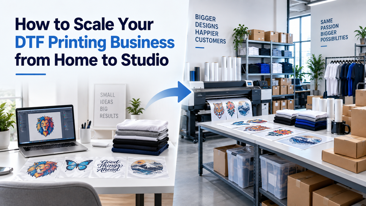 How to Scale Your DTF Printing Business from Home to Studio