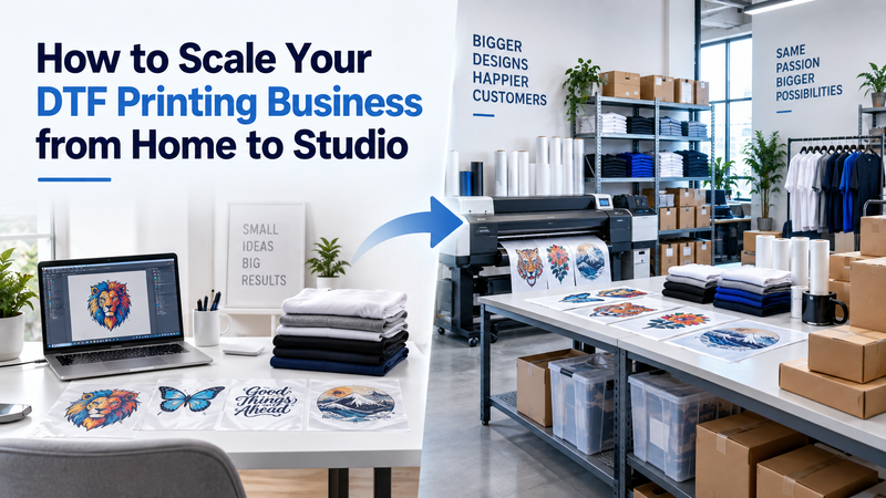 How to Scale Your DTF Printing Business from Home to Studio