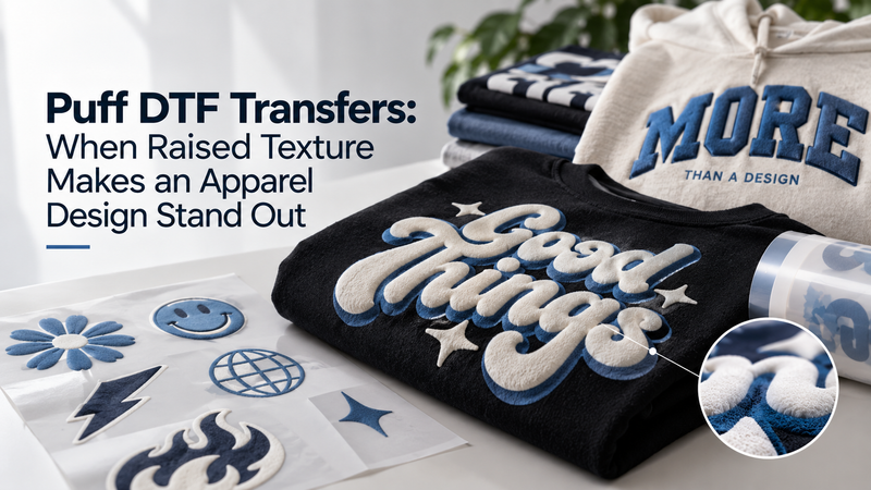 Puff DTF Transfers for High-Impact Apparel Designs